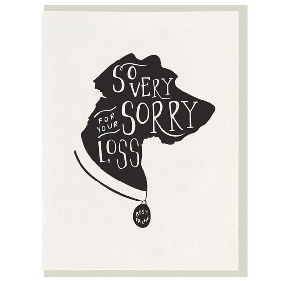 Sympathy Card for Pet Loss – "So Very Sorry for Your Loss" Dog Design – Blank Inside for Personal Messages – Perfect Condolence Card for Dog Lovers and Best Friends