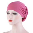 thumbnail image 1 of Women Small Solid Color Soft Knotted Night Sleep Beanie Bonnet Chemo Hat Cover, 1 of 10