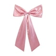 thumbnail image 2 of Racsoh Pink Large Bow Decoration, Satin Big Bow Ornament with Hanging Ribbon, for Curtain Tieback Door Wreath Wall Party Christmas Tree Decor (C), 2 of 6