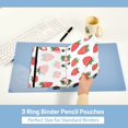 thumbnail image 3 of FORMRS 2 Pack Pencil Pouch for 3 Ring Binder with Clear Window Zipper Case, Strawberry, 3 of 6