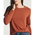 thumbnail image 3 of Real Essentials 4 Pack: Women's Cotton Classic-Fit Long-Sleeve Crewneck T-Shirt (Available in Plus Size), 3 of 7
