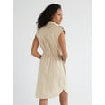 thumbnail image 5 of Time and Tru Women's and Women's Plus Short Sleeve Utility Shirt Dress, Sizes XS-4X, 5 of 5