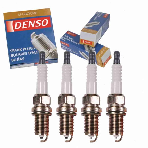 4 pc DENSO Standard U-Groove Spark Plugs compatible with Honda Civic 1.8L 2.0L L4 2006-2011