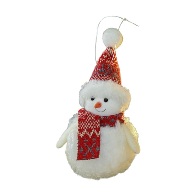 Colgante de muñeco de nieve navideño BLESIY adorno Colgante de peluche para Navidad