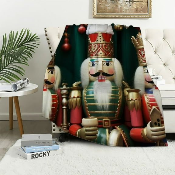PRATYUS  Nutcracker Soldiers Throw Blanket Super Soft Throw Blanket 40x50in