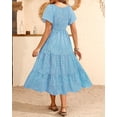 thumbnail image 2 of Vestido de maternidad Pinup Fashion Blue Floral Verano 2025, 2 of 6