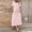 *Pink, variant on ClodeEU Women's Round Neck Short Sleeve Top and Skirt Set ,Casual Solid Color Two Piece Outfit Black,Women's Plus L
