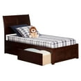thumbnail image 1 of Leo & Lacey Urban Twin Storage Platform Bed in Walnut, 1 of 4