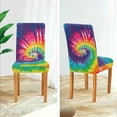 thumbnail image 2 of Tie Dye Rainbow Dining Chair Covers Set of 4 Spandex Stretch Dining Chair Slipcover for Dining Room Hotel Ceremony, 2 of 6