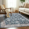 thumbnail image 6 of Delara 8'x10' Machine Washable Area Rug, Soft & Durable, Non-Slip, Stain Resistant, Midnight Garden, for Bedroom, Living & Dining Room, 6 of 7