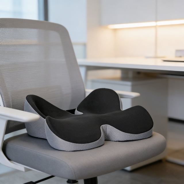 Deeceymbur Memory Foam Butterfly Cushion Ergonomic Back Coccyx Relief Office Sitting Comfort