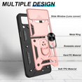 thumbnail image 3 of for Samsung Galaxy Z Flip3 Case, Samsung Galaxy Z FLIP 3 5G Case with HD Screen Protector with Slide Camera Cover, 360°Rotation Ring Kickstand [Military Grade] Case for Samsung Z FLIP 3,Rose Gold, 3 of 18