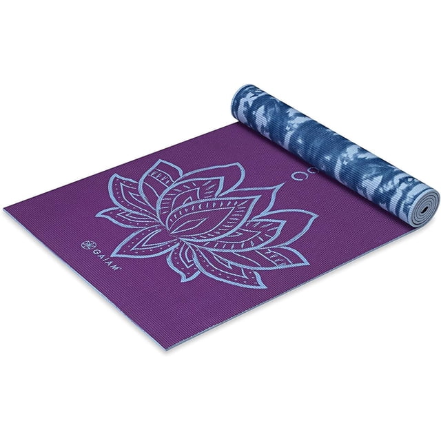 Yoga Mat - Premium 6mm Print Reversible Extra Thick Non Slip Exercise & Fitness Mat for All Types of Yoga, Pilates & Floor Workouts (68" x 24" x 6mm Thick)