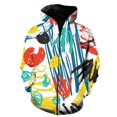 thumbnail image 1 of Sudadera con capucha y cremallera para hombre, con estampado geométrico abstracto en 3D, de gran tamaño, informal, de manga larga, estilo Harajuku, para primavera, 1 of 6