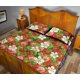 thumbnail image 4 of Juego de cama acolchado con estampado de flores de hojas de fresa, 4 of 5