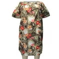 thumbnail image 1 of A Personal Touch Women's Plus Size Square Neck Lounging Dress - Olive Jungle - 5X, 1 of 3