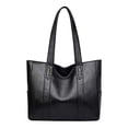 thumbnail image 2 of Large Capacity Soft Leather Tote Bag, Versatile Single Shoulder Top-handle Handbag, Lightweight Casual Tote, Perfect for Daily Wear Shopping Travel and Office Use, 2 of 4
