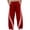 Red, variant on Domuza Men's Baggy Wide Leg Sweatpants Y2K Striped Side Drawstring Waist Barrel Track Pants with Pockets Yellow L