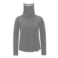 thumbnail image 5 of Stamzod Unisex Rash Guard Summer Solid Color Lightweight Ice Silk Sun Shirt Outdoor Casual Sun Protection Long Sleeve Shirts for Men with Mask Gray B L, 5 of 7