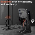 thumbnail image 6 of Allytechgroup for iPhone 16 Plus Case with 360° Rotable Kickstand,  [Include 1X Screen Protector] [Magnetic Car Mount Support] Military Grade Drop Protection Phone Cover for iPhone 16 Plus, Black, 6 of 6