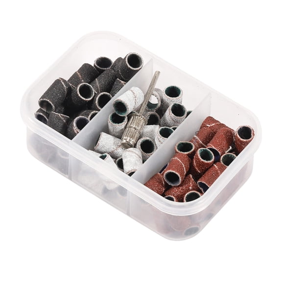 Professional Nail Sanding Bands 75 Pieces for Nail Drill Bits, Compatible Manicure Bands for Acrylic Nails, Gel Nails Removal, Filing & Shaping - Great Fit & Smooth Finish