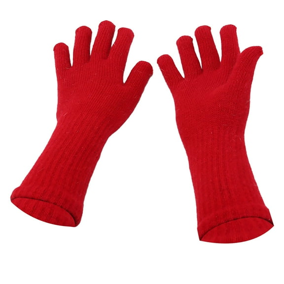 Women's Gloves Long-Cuff Full-Finger Design with Soft Trim and Extended Wrist Coverage Winter Gloves