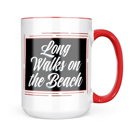 

Neonblond Classic design Long Walks on the Beach Mug gift for Coffee Tea lovers