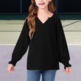 thumbnail image 4 of HIPYLO Kids Thermals Top and Bottom Set Girls Thermal Top Red Top for Girls Shirt School Uniform Shirts for Baby Winter Clothes Girl Clothes for Kids, Black 12-14 Years, 4 of 7
