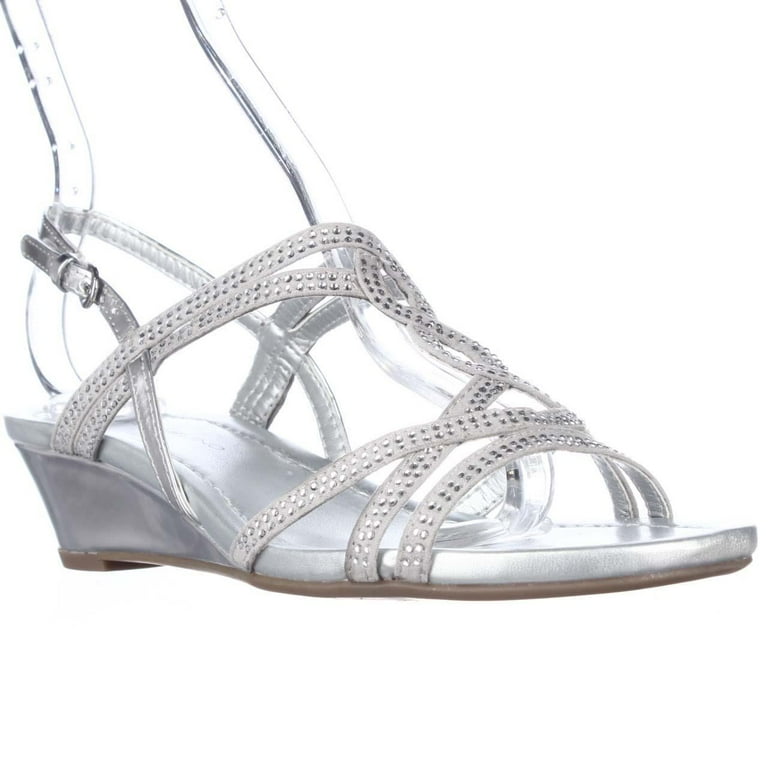 Bandolino silver wedges sale