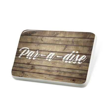 Porcelein Pin Painted Wood Par-a-dise Lapel Badge – NEONBLOND