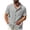 Gray, variant on Waffle Knit Button Down Shirts for Men Collarless Mock Neck Short Sleeve Casual Shirts with Chest Pocket Summer Vacation Clothes Khaki M