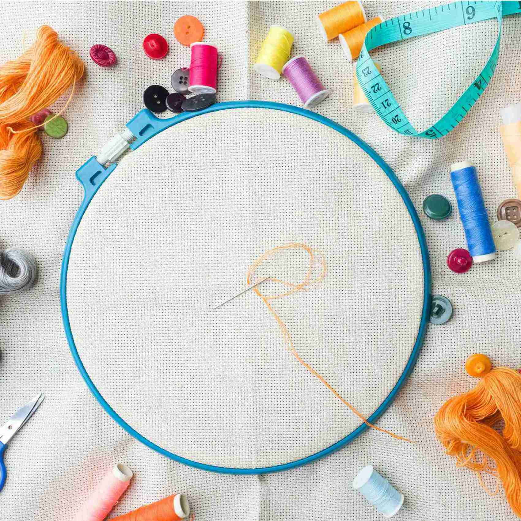 2X 59 By 39-Inch Fabric,14 Count Aida Cloth Large Fabric Reserve Cloth Fabric Embroidery Cloth