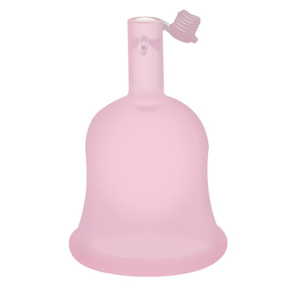 Silicone Menstrual Cup Monthly Menstrual Leak-proof Recyclable Collector for home (Pink S Size)