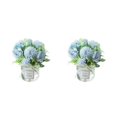 thumbnail image 3 of Bewildely Flores artificiales de hortensia de seda de bajo mantenimiento, 2 uds., para interior o exterior, fáciles de limpiar Type11 NO11, 3 of 6