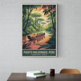 thumbnail image 6 of Vintage City Travel Poster of Puerto Maldonado Peru with River And Rainforest Canvas Poster, 6 of 8