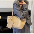 thumbnail image 2 of Baguery Women's Korean Style Suede Tote Bag - Slouchy Top Handle Crossbody Bag, Large Capacity for Fall Winter (6 Colors)​, 2 of 6