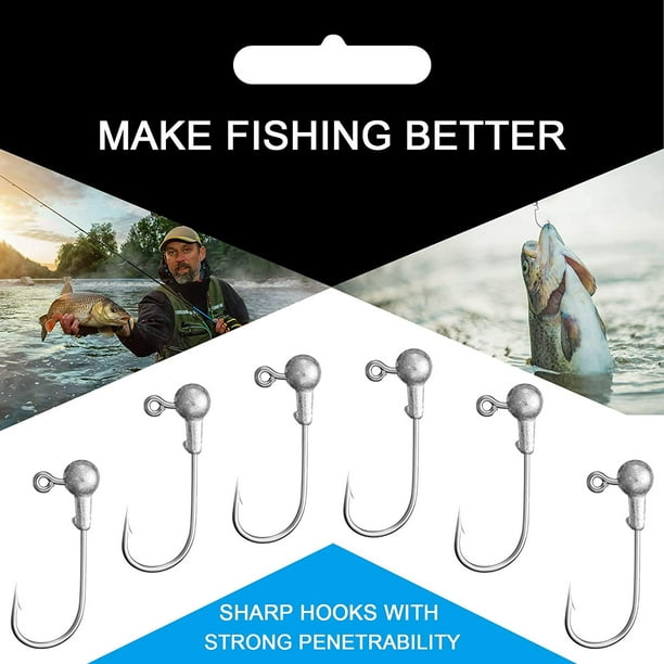 Fish Hooks, 100 PCS Fishing Hooks in 10 Sizes, Circle Hooks Fishing, Barbed  Hooks Fishing, Eyed Fishing Hooks in High Carbon Steel with Plastic Box