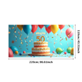 thumbnail image 2 of Fiftyth Birthday Celebration Backdrop Banner, Balloon Elements Party Decorations, for Birthday Party Photography Props Birthday Decoration Happy Birthday Party Supplies, 2 of 3