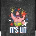thumbnail image 3 of SpongeBob SquarePants - Lit Fireworks Patrick - Men's Crew Neck Fleece Pullover, 3 of 6