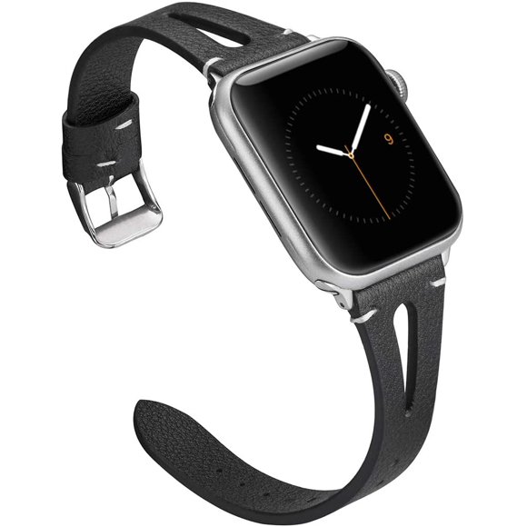 Compatible with Apple Watch Band 38mm 40mm Women, Leather iWatch Bands Straps Wristband Bracelet Accessories Replacement Band for Apple Watch Bands Series 6 SE 5 4 3 2 1, Floral Type A