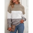thumbnail image 5 of Sidefeel Women's Chunky Knit Long Sleeve Pullover Shirts Sweater Loose Casual Lounge Tops XL 16-18, 5 of 11
