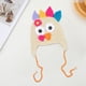 thumbnail image 5 of Sombrero de pavo Yinane con orejeras Tejido de invierno Beige, 5 of 5