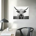thumbnail image 3 of GOSMITH  Highland Cow Canvas Wall Art Black and White Animal Wall Art Cow Wall Art Canvas Prints for Living Room Bedroom Office Wall Decor Home Decor, 3 of 4