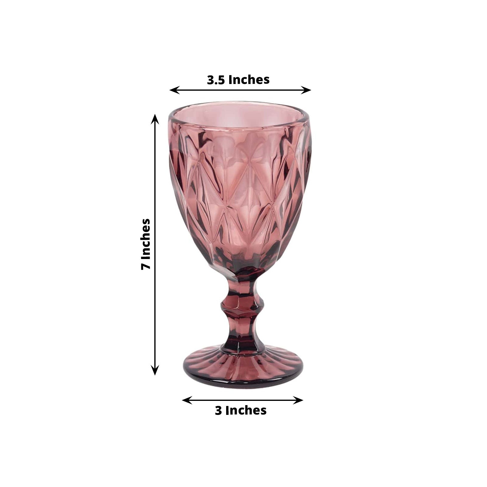BalsaCircle 6 Dusty Rose 12 oz Crystal Reusable Glass Wine Glasses Goblets Wedding Party Events Decorations Supplies