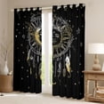 thumbnail image 2 of Homewish Moon Sun Stars Blackout Curtains Set of 2 (52x84 Each) for Female Men Adults,Bohemian Feather Dreamcatcher Window Curtains,Abstract Gradient Ombre Curtains and Drapes,Super Cozy Room Decor, 2 of 6