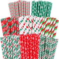 thumbnail image 2 of Pajitas de papel de Navidad de 25 piezas, Pajita de copo de nieve para beber, decoraciones de Feliz Navidad para el hogar, fiesta de año nuevo, suministro de Noel, 2023, 2 of 4