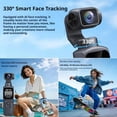 thumbnail image 6 of 4K Vlogging Camera with Rotating Lens & Face Tracking, Portable Pocket Digital Camera, Travel & Beginner Handheld Vlog Camera - Pink, 6 of 10