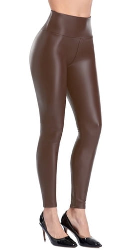 Pantalones Mujer Leggins Cuero Gruesos Afelpados Malla Vinipiel