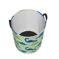 thumbnail image 3 of Goofa Cute Dinosaur Blue Green Printed Circular Hamper,Laundry Basket with Handles,Storage Baskets Foldable,Large Capacity Laundry Hamper-, 3 of 8