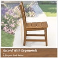thumbnail image 6 of Dycanpo Patio Dining Chairs Set of 4, Weather Resistant Outdoor Chairs, HDPS - Teak Color, 6 of 7
